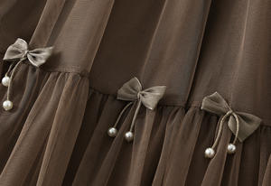 Nouveautés A-ligne <span class=keywords><strong>jupe</strong></span> <span class=keywords><strong>mi</strong></span>-<span class=keywords><strong>longue</strong></span> pour femme demi-longueur jupes <span class=keywords><strong>tutu</strong></span> plissées à taille haute de couleur unie - Product Image 6