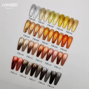 LIBO Magic Luxury Chrome Mirror Powder Silver Gold Metallic Effect Nail Art Pigment - Product Image 2