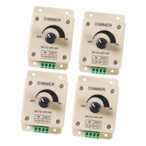 PWM LED <b>Dimmer</b> Switch Controller DC 12-24V 8A, 0-100% Brightness Adjustment for LED Strip Lights, Ribbon Lights, Tape Lights - Product Image 1
