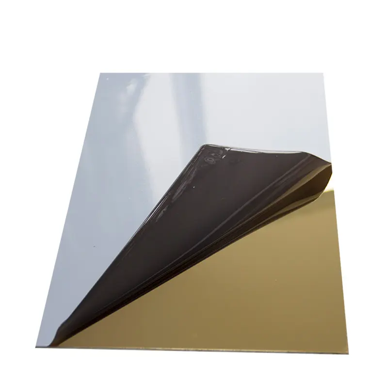 SS 201 202 304 316 430 410 BA Bright 8k Mirror Colored Rose Gold Golden Stainless Steel Sheet Plate