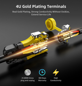 Cnlinko LP20 Vàng tấm địa chỉ liên lạc nam IP68 3 pin kết nối cáp pane Mount XLR nối 3 pin đẩy pin kết nối không thấm nước - Product Image 3