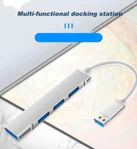 Aleación de aluminio <span class=keywords><strong>4</strong></span> en 1 estación de acoplamiento multipuerto USB3.0 HUB USB hub 3,0 divisor <span class=keywords><strong>4</strong></span> puertos USB Data Hub - Product Image 2