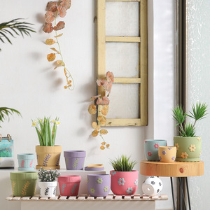 P268 Vente <span class=keywords><strong>en</strong></span> gros de petits pots de fleurs artificiels <span class=keywords><strong>en</strong></span> céramique <span class=keywords><strong>pour</strong></span> plantes succulentes - Product Image 1
