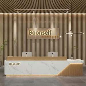 Bureau d'accueil moderne en marbre de l'entreprise, simple, peint, pour les hôtels - Product Image 5