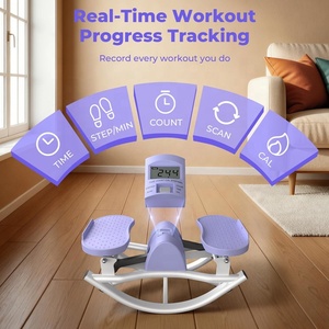 Wellshow Sport Rock Stepper : Stepper latéral pour l'exercice <span class=keywords><strong>à</strong></span> domicile avec bandes de résistance et écran LCD - Product Image 2