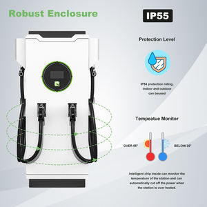 Chargeur de voiture électrique commercial TUV nouvelle conception GBT CCS2 CCS1 DC 80 kW OCPP RFID avec attache-câble - Product Image 4