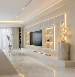 Armoires de cuisine de style français blanc pur avec lignes de moulures, peinture blanche cuite, garde-manger personnalisé, buffets de salle à manger - Product Image 5