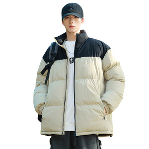 2025 New Fashion Windproof Waterproof Warm Comfortable <b>Long</b> Jacket Stand Collar Splicing Zipper Coat Winter All-<b>Match</b> Couple - Product Image 1