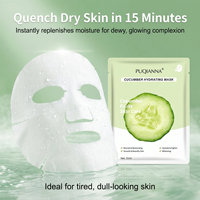 Soins de la peau aux plantes et aux fruits, directement de l'usine OEM, masque facial en feuille de concombre naturel, éclaircissant, hydratant et anti-âge