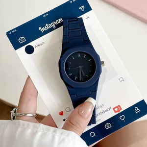 Wholesale Custom Classic Ultra-Thin 40mm Glass Dial Women's Plastic Quartz <b>Watch</b> Arabic Number Vintage Men's <b>Watch</b> Manufacturer - Product Image 1