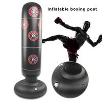 Sac de Frappe Gonflable de Fitness 1,6 M, Tour de Boxe Anti-Stress Autoportante, Sac de Cible de Vitesse pour Boxe MMA, Idéal pour Enfants et Adolescents