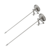 Thermomètre analogique bimétallique à tige extra longue en acier inoxydable pour la cuisson de la viande au four pour la friture