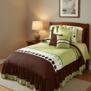 Juego de Edredón Marina, Tamaño King, 7 Piezas, Diseño de Puntos, Algodón, Ropa de Cama Moderna para el Hogar - Product Image 2