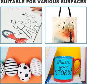 Marcador Permanente Impermeable de Tinta No Tóxica en 3 Colores: Negro/Azul/Rojo, Precio Económico - Product Image 4