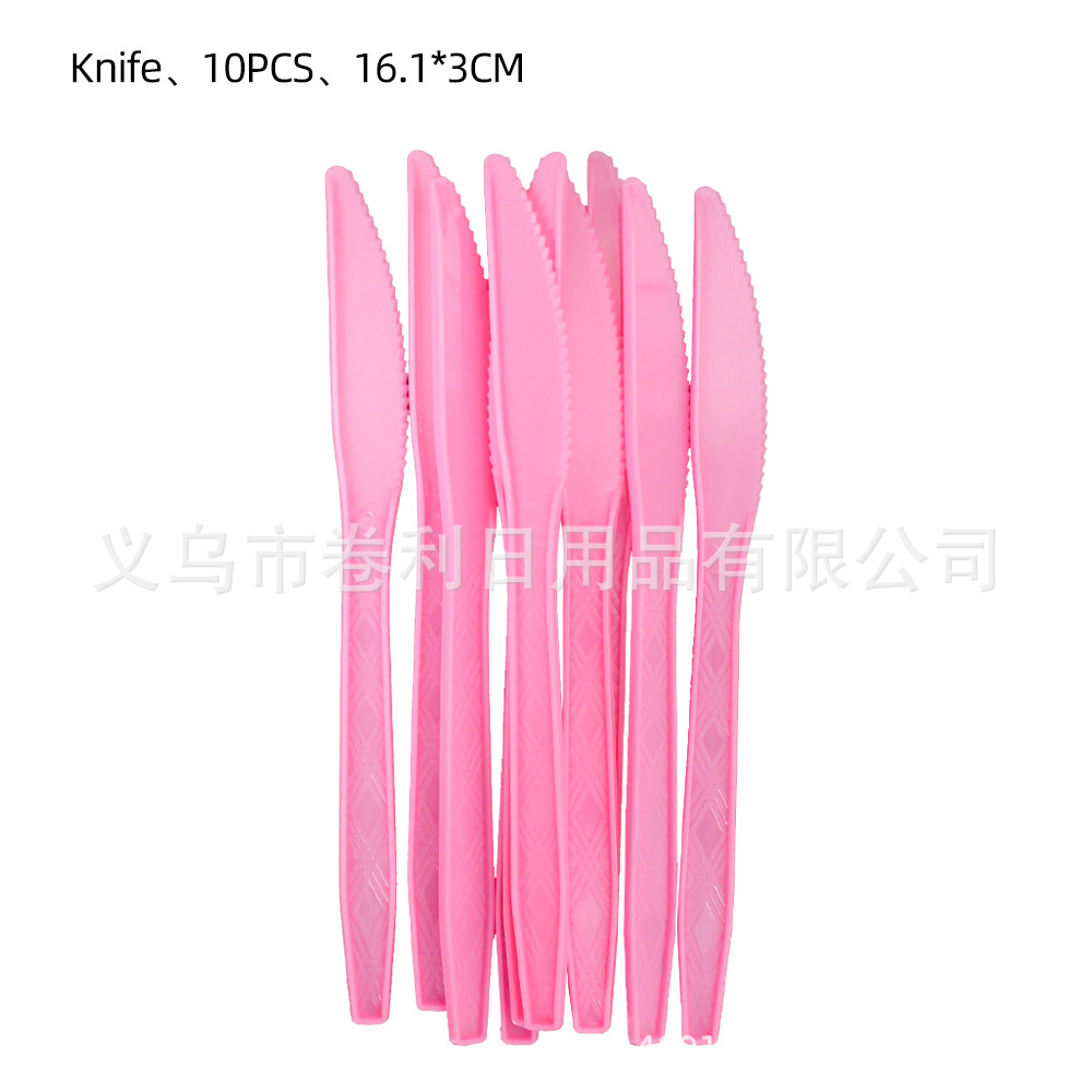 10 couteaux roses