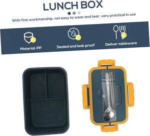 Hot Sale Eco-Friendly Plant Pattern BPA Free Microwaveable Bento <b>Lunch</b> Box <b>Set</b> with Cutlery - Product Image 4