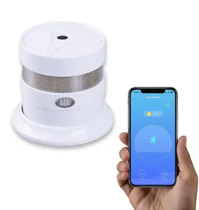16 years factory 3v lithium battery operated mini 10 years Wifi smoke detector