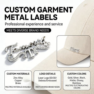 Etiqueta de Metal grabada con logotipo de marca, bolsa dorada, logotipo de costura de ropa, etiqueta de ropa en 4 colores, etiquetas de Metal personalizadas para traje de baño - Product Image 2