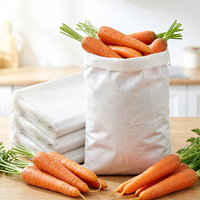 Sacs tissés robustes à ouverture supérieure pour l'emballage des radis blancs et des carottes, sacs à légumes réutilisables avec coutures renforcées