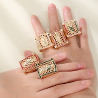 Bague de bijoux religieux St. Jude Bague de haute qualité en maille creuse pour femme