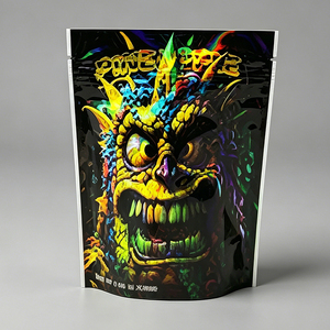 Custom Printed 3.5g Biodegradable Stand-up Pouch <b>Bags</b> PE Resealable Aluminum Zipper <b>Bags</b> for Candy Snack Packaging Low MOQ - Product Image 6