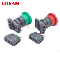 Interruptor de botón pulsador de emergencia momentáneo de alta calidad XB5-AC31, serie XB4 XB2, de plástico, 22 mm, 660 V, 1NO, rojo, con cabezal tipo hongo