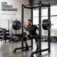 Rack à Squat Ouvert de Qualité Commerciale, Rack de Musculation Multifonctionnel avec Exercice Triceps, Acier au Carbone Q235, Équipement de Gym de Haute Qualité
