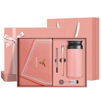 Ensemble cadeau de bloc-notes en cuir PU A5 avec broderie de logo personnalisé et stylo, avec boîte de présentation pour les promotions d'entreprise, Thanksgiving, Noël