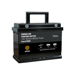 แบตเตอรี่สตาร์ทโซเดียมไอออน ไวร์น 12V 60Ah 1800A CCA เทียบเท่าสำหรับรถยนต์ รถบรรทุก รถ SUV เรือ  ประสิทธิภาพสตาร์ทในสภาพอากาศหนาวจัด - Product Image 2