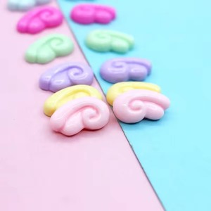 Cartone animato opaca aletta in resina ciondoli artigianali graziose ali d'angelo per guscio del telefono fai da te o accessori per la bellezza dei capelli dei bambini - Product Image 4