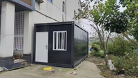 Maison Modulaire Préfabriquée Détachable de 20 Pieds, Cabine en Acier Portable, Bureau de Jardin, Chambre d'Invité, Bâtiment Résidentiel en Kit