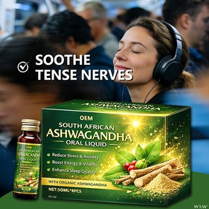 Gotas Orales de Ashwagandha de Marca Privada, Alivio del Estrés, Apoyo Energético, Mejora del Estado de Ánimo, Suplemento Diario con Ginseng Indio y Taurina - Product Image 2