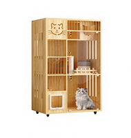 Maison pour chat en bois massif, design moderne et luxueux, écologique, design fermé, anti-poussière, meubles en bois massif pour chat