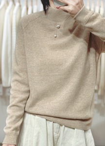 Pull d'hiver vintage 100 % cachemire pour femme, personnalisable, tricoté ample, col rond, épais, sans couture et chaud - Product Image 5