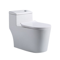 WC domestique standard avec chasse d'eau à siphon haute pression, cuvette en céramique intégrée haute température