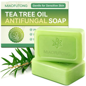 Savon Solide Antibactérien Naturel Fait Main à l'Arbre à Thé pour le Visage et le Corps, Élimination des Acariens, Traitement de l'Acné, Contrôle du Sébum pour Peaux Sensibles 115g - Product Image 1