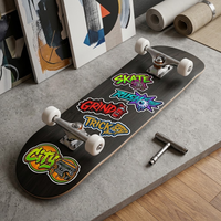 Autocollants personnalisés en vinyle découpés au laser, style graffiti rétro, imperméables, pour ordinateur portable, bouteille d'eau, journal, skateboard