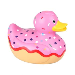 Canard en caoutchouc PVC personnalisé pour baignoire, jouet de bain promotionnel, jouets aquatiques pour enfants, imprimé en gros, adapté aux tout-petits - Product Image 1