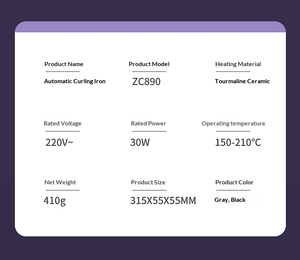 Rizador de Pelo Eléctrico Profesional Automático Giratorio de Barril Largo de Cerámica para Mujer <span class=keywords><strong>GENAI</strong></span> ZC890, ¡Gran Venta! - Product Image 6
