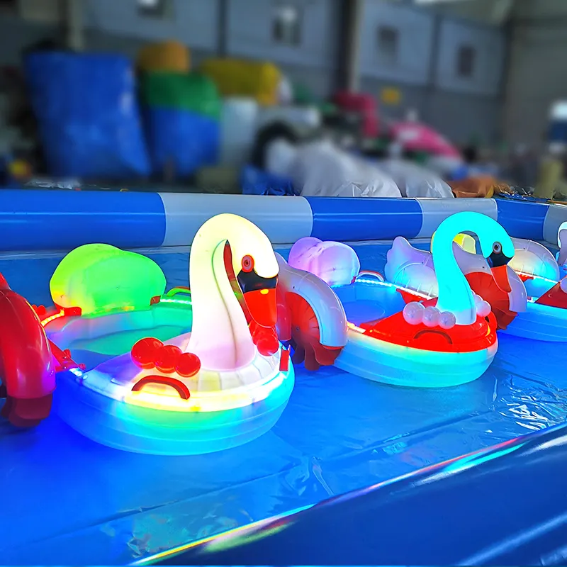 Bateau à main gonflable pour enfants, 1 pièce, accessoire de conception lumineuse, vendus par les parents et les enfants, pare-choc, parc aquatique