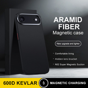 Étui magnétique ultra-fin Laudtec en fibre d'aramide 600D compatible <span class=keywords><strong>iPhone</strong></span> 17 Air 17 Pro Max avec support d'objectif dissimulé et béquille ODM OEM - Product Image 3