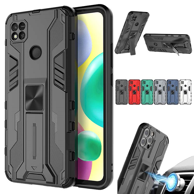 For Xiaomi Redmi 10A Case Shockproof Bumper Armor Phone Case for Redmy Radmi 10A 10 a A10 6.53 Magnetic Car Holder Back Cover