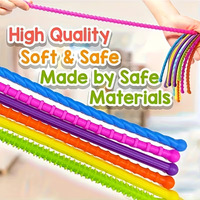 Bâton sensoriel en silicone pour enfants, très populaire, déformable, texturé, anti-stress, pour l'autisme, l'anxiété, cadeau de fête
