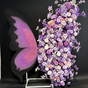 Décoration <span class=keywords><strong>de</strong></span> <span class=keywords><strong>fond</strong></span> en fleurs artificielles en soie papillon géant, nouvelle arrivée professionnelle en boîte pour mariages et fêtes <span class=keywords><strong>de</strong></span> grande envergure - Product Image 2