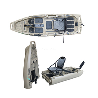 10ft modulaire en plastique multifonctionnel Kayak moulage rotatif bateau de pêche pied pédale lecteur chaise pagaie porte-canne PE coque vente