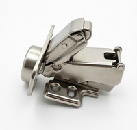 Charnières d'angle à 180 degrés à fermeture amortie en fer pour portes d'armoires, idéales pour cuisines, salles de bain et ateliers