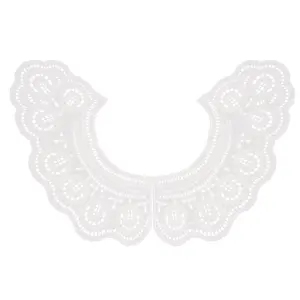 Wasser löslicher Spitzen besatz Ausschnitt Milky Lace Decoration Weiche Stickerei Falscher Kragen für Damen bekleidung