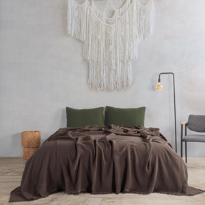 Plaid King Size 100% Coton Biologique Léger et Respirant, <span class=keywords><strong>Couverture</strong></span> de Lit en Mousseline 4 Couches, <span class=keywords><strong>Couverture</strong></span> en Gaze - Product Image 2