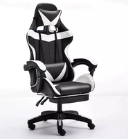 Chaise de bureau ergonomique pour le gaming, chaise inclinable, réglable en hauteur, pivotante à 360°, en cuir PU, 3 positions