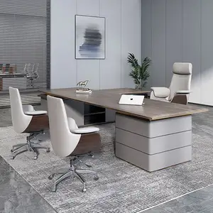 Silla de oficina giratoria ergonómica PU con respaldo alto moderna Silla de oficina de cuero ejecutiva para sala de estar